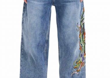 Ed Hardy Crawling Dragon Γυναικείο Denim Jeans-ED2716 - ED HARDY - 