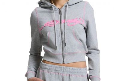 ED HARDY Cropped Hoodie Γυναικεία Ζακέτα - Γκρι -ED5788-GREY - ED HARDY - 