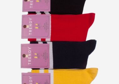 ΕΦΗΒΙΚΗ ΚΑΛΤΣΑ TWO STRIPES TRENDY ΑΣΟΡΤΙ ΑΝΟΙΧΤΟ PACK 4 ΤΕΜ Πολύχρωμο - Trendy - 