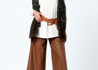 ΕΚΑΪ ZIP CULOTTE ΑΠΟ ΔΕΡΜΑΤΙΝΗ - Anna Raxevsky - 