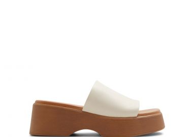 Εκρού δερμάτινο σανδάλι πλατφόρμα YASSU - ALDO - 