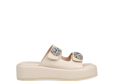 Εκρού flatform σανδάλι - MIGATO - 