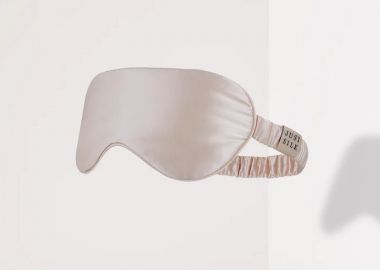 Εκρού μεταξωτή μάσκα ύπνου - JUST SILK - 