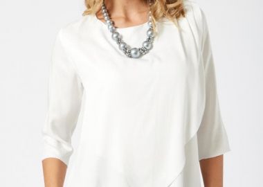 ΕΚΡΟΥ ΑΣΥΜΜΕΤΡΗ ΜΠΛΟΥΖΑ ΜΕ ΤΡΟΥΑΚΑΡ ΜΑΝΙΚΙ - Anna Raxevsky - 