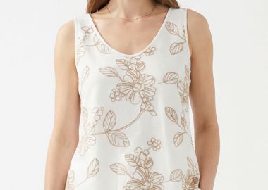 ΕΚΡΟΥ ΚΕΝΤΗΤΗ ΑΜΑΝΙΚΗ ΜΠΛΟΥΖΑ LINEN-LOOK - Anna Raxevsky - 