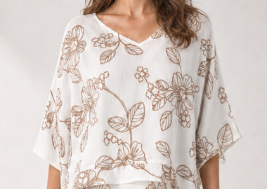 ΕΚΡΟΥ ΚΕΝΤΗΤΗ OVERSIZE ΜΠΛΟΥΖΑ LINEN-LOOK - Anna Raxevsky - 