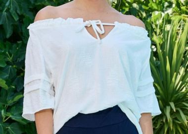 ΕΚΡΟΥ ΚΟΝΤΟΜΑΝΙΚΗ ΜΠΛΟΥΖΑ ΜΕ ΣΟΥΡΑ - Anna Raxevsky - 