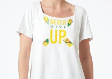 ΕΚΡΟΥ ΚΟΝΤΟΜΑΝΙΚΗ ΜΠΛΟΥΖΑ ΜΕ ΤΥΠΩΜΑ - Anna Raxevsky - 