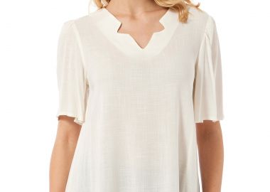 ΕΚΡΟΥ ΜΠΛΟΥΖΑ LINEN-LOOK ΜΕ ΣΧΕΔΙΟ ΑΣΤΕΡΑΚΙ - Anna Raxevsky - 