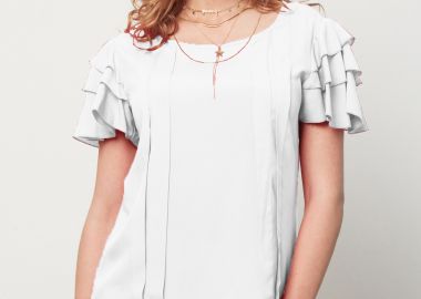 ΕΚΡΟΥ ΜΠΛΟΥΖΑ ΜΕ ΒΟΛΑΝ ΚΑΙ ΠΙΕΤΕΣ - Anna Raxevsky - 