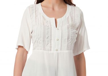 ΕΚΡΟΥ ΜΠΛΟΥΖΑ ΜΕ ΒΟΛΑΝ ΣΤΟ ΜΠΟΥΣΤΟ ΚΑΙ ΚΟΥΜΠΙΑ - Anna Raxevsky - 