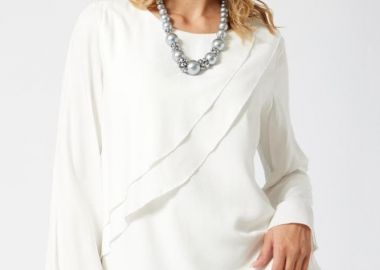 ΕΚΡΟΥ ΜΠΛΟΥΖΑ ΜΕ ΔΙΑΚΟΣΜΗΤΙΚΑ ΒΟΛΑΝ - Anna Raxevsky - 