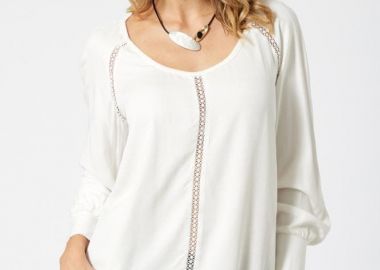 ΕΚΡΟΥ ΜΠΛΟΥΖΑ ΜΕ ΔΙΑΚΟΣΜΗΤΙΚΗ ΔΑΝΤΕΛΑ - Anna Raxevsky - 