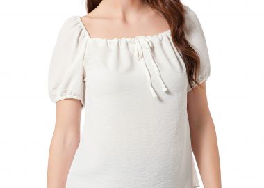 ΕΚΡΟΥ ΜΠΛΟΥΖΑ ΜΕ ΛΑΣΤΙΧΟ ΣΤΟΥΣ ΩΜΟΥΣ - Anna Raxevsky - 