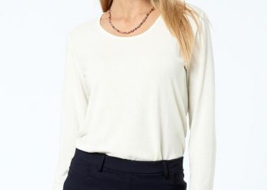 ΕΚΡΟΥ ΠΛΕΚΤΗ ΜΠΛΟΥΖΑ ΛΑΙΜΟΚΟΨΗ - Anna Raxevsky - 