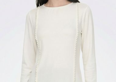 ΕΚΡΟΥ ΠΛΕΚΤΗ ΜΠΛΟΥΖΑ ΜΕ ΠΕΡΛΕΣ - Anna Raxevsky - 