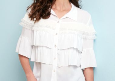 ΕΚΡΟΥ ΠΟΥΚΑΜΙΣΟ ΚΟΝΤΟΜΑΝΙΚΟ ΜΕ ΒΟΛΑΝ - Anna Raxevsky - 