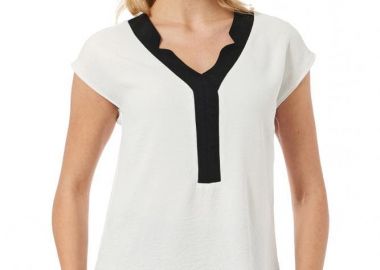 ΕΚΡΟΥ ΖΑΠΟΝΕ ΜΠΛΟΥΖΑ ΜΕ ΜΑΥΡΗ ΦΑΣΑ - Anna Raxevsky - 