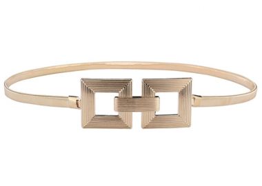 elastic metallic ζώνη double square - PerfectDress.gr - 