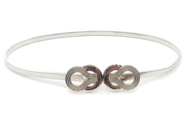 ελαστική μεταλλική ζώνη Gordian silver - PerfectDress.gr - 