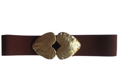 ελαστική ζώνη brown smashed heart - PerfectDress.gr - 