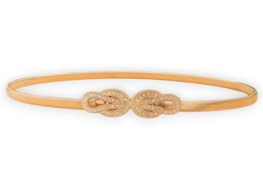 ελαστική ζώνη Gordian strass χρυσό - PerfectDress.gr - 