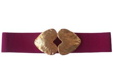 ελαστική ζώνη magenta smashed heart - PerfectDress.gr - 