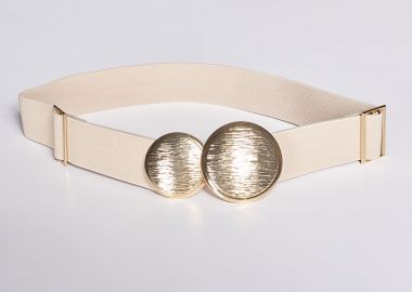 Ελαστική Ζώνη με Διπλή Χρυσή Αγκράφα -  - 