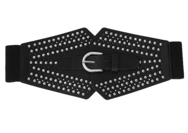 ελαστική ζώνη με τρουκ Janis ασημί - PerfectDress.gr - 