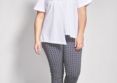 Ελαστικό Παντελόνι με Γεωμετρικό Μοτίβο -  - 