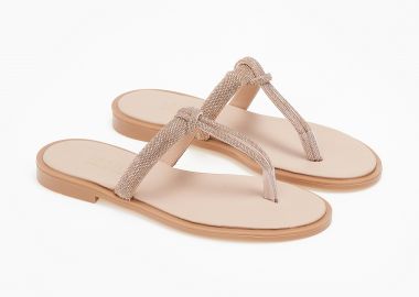 Ελληνικά χειροποίητα σανδάλια με στρας - Χαλκός - Issue - 