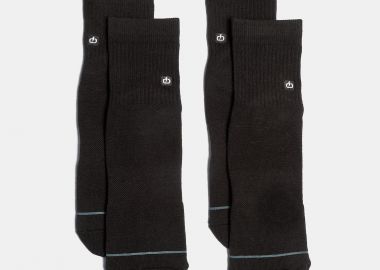 EMERSON BASIC MID CREW SOCKS (2-PACK) ΜΑΥΡΟ - EMERSON - 