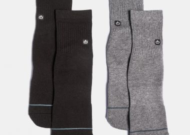 EMERSON BASIC MID CREW SOCKS (2-PACK) ΜΑΥΡΟ - EMERSON - 