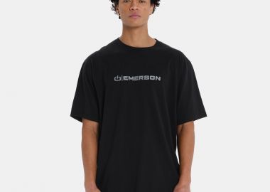 EMERSON LOGO MEN’S SHORT SLEEVE T-SHIRT ΜΑΥΡΟ - EMERSON - 