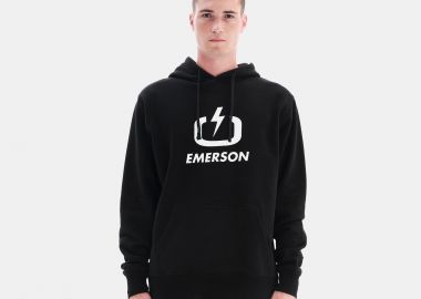 EMERSON MEN'S CLASSIC LOGO PULLOVER HOODIE ΜΑΥΡΟ - EMERSON - 