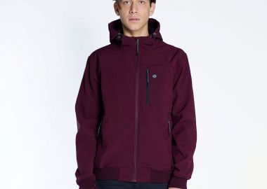 EMERSON MEN'S HOODED BONDED BOMBER JACKET ΚΟΚΚΙΝΟ - EMERSON - 