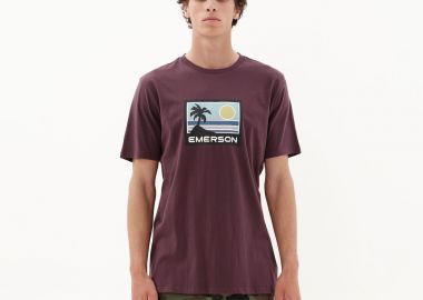 EMERSON TROPICAL LANDSCAPE MEN'S SHORT SLEEVE T-SHIRT ΜΩΒ - EMERSON - 