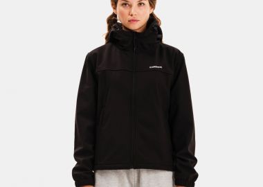 EMERSON WOMEN'S HOODED BONDED JACKET ΜΑΥΡΟ - EMERSON - 
