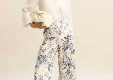 Emme by Marella γυναικείο παντελόνι με floral print 