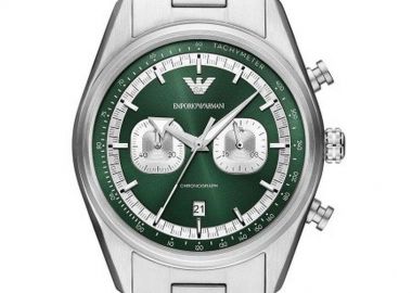 EMPORIO ARMANI Kariana Waves Chronograph - AR11637, Silver case with Stainless Steel Bracelet - Emporio Armani - 