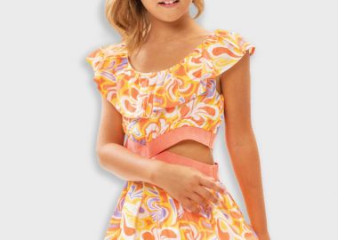 Εμπριμέ φόρεμα για κορίτσι 16-225219-7 - energiers - 