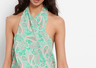 Εμπριμέ halter neck top - FUNKY BUDDHA - 