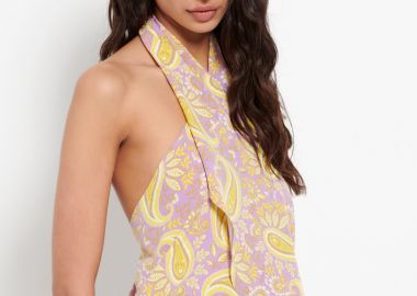 Εμπριμέ halter neck top - FUNKY BUDDHA - 