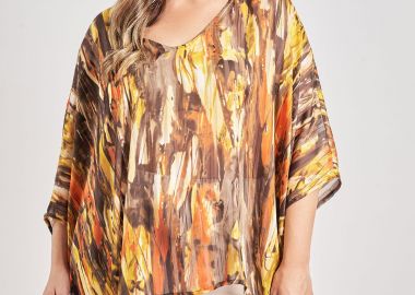 Εμπριμέ ημιδιάφανη τουνίκ -  - 