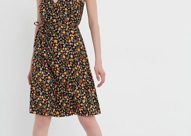 Εμπριμέ κρουαζέ φόρεμα - FUNKY BUDDHA - 