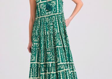 Εμπριμέ μάξι φόρεμα σε ethnic look - FUNKY BUDDHA - 