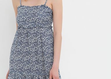 Εμπριμέ μίνι φόρεμα με τιράντες - FUNKY BUDDHA - 