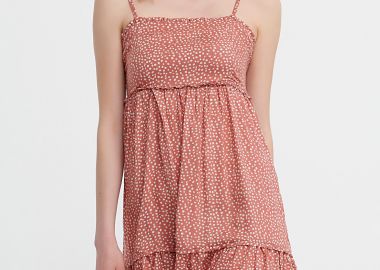 Εμπριμέ μίνι φόρεμα με τιράντες - FUNKY BUDDHA - 