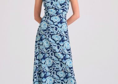 Εμπριμέ μίντι φόρεμα από βισκόζη - FUNKY BUDDHA - 