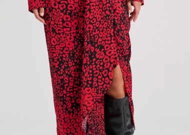 Εμπριμέ μίντι κρουαζέ φούστα - FUNKY BUDDHA - 